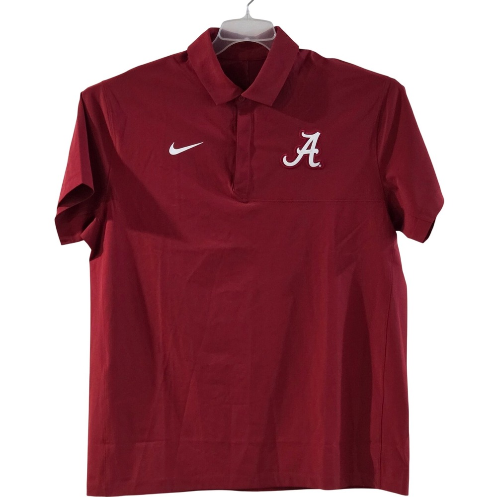 Nike Alabama Crimson Tide Mens XL Crimson Red On Field Polo Shirt New